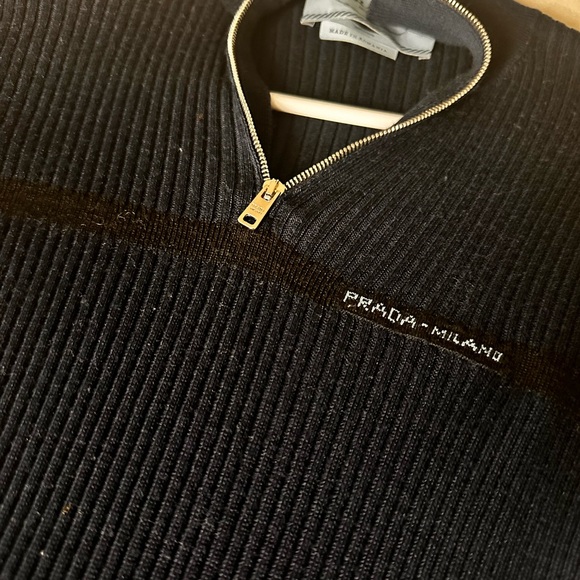 Prada Navy Black midi dress sz 0 - Picture 4 of 4